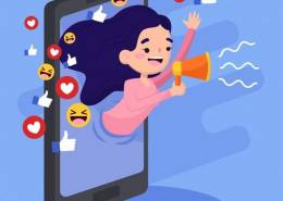 بیرون آمدن دخترکی با بلند گو از داخل گوشی