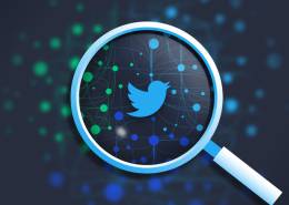 علامت توییتر زیر ذره بین