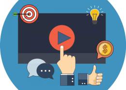 علامت ویدئو و شکل دست بر روی آن