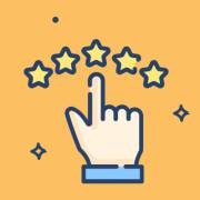 دستی در حال اشاره به ستاره ها