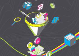 آیکن هایی در حال ورود به قیف و جعبه زیر آن