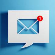 آیکن ایمیل و نمایش عدد یک