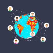 کره زمین و شاخه هایی از آدمک