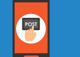 انگشت بر روی علامت پست