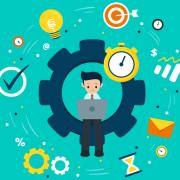 کاراکتری روی چرخ دنده